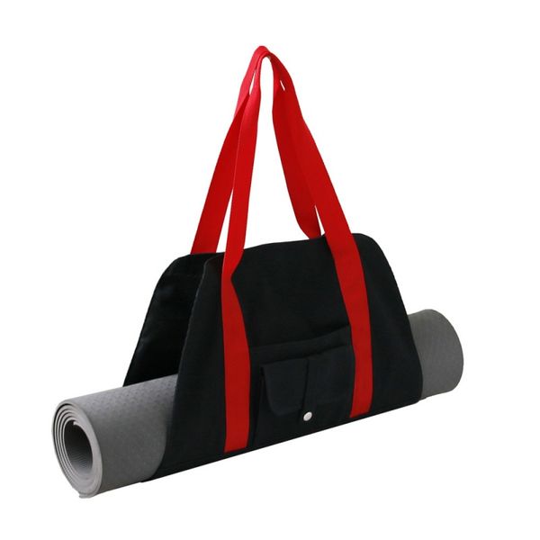 

canvas yoga bag waterproof yoga mat bag fitness backpack pilates mat box one shoulder fitness storage