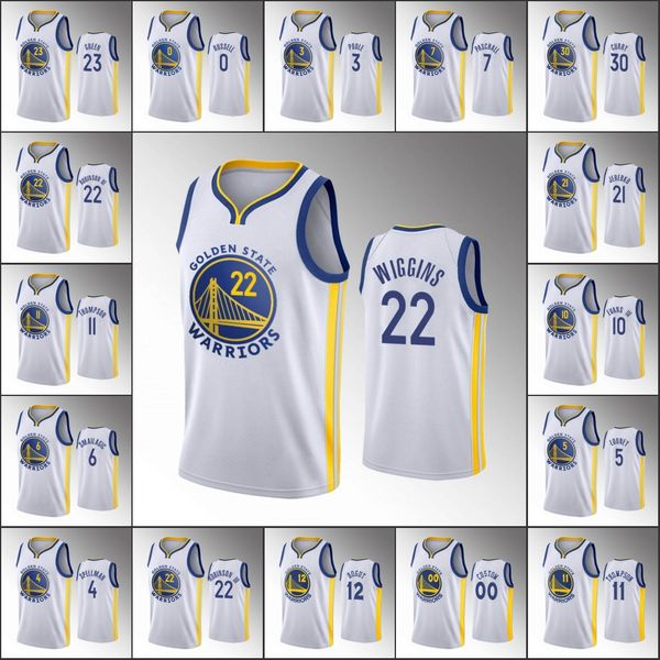 

golden state warriors men andrew wiggins stephen curry klay thompson white nba 2020 association custom jersey, Black