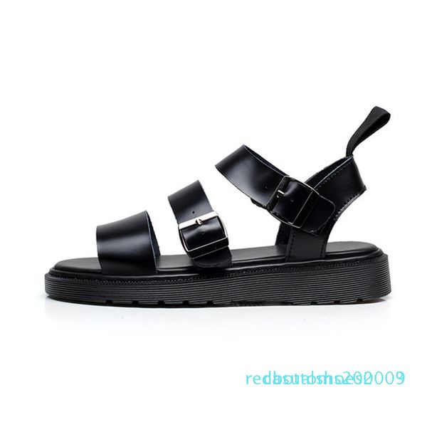 

genuine leather women sandals gladiator summer shoes 2019 platform black flat woman casual shoes beach sandals for woman shoe 09c r03