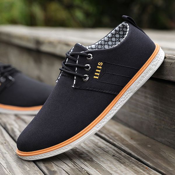 

fashion shoes men outdoor canvas casual shoes male lace-up lazy driving breathable sneakers men sneakers trainers 2020, Black