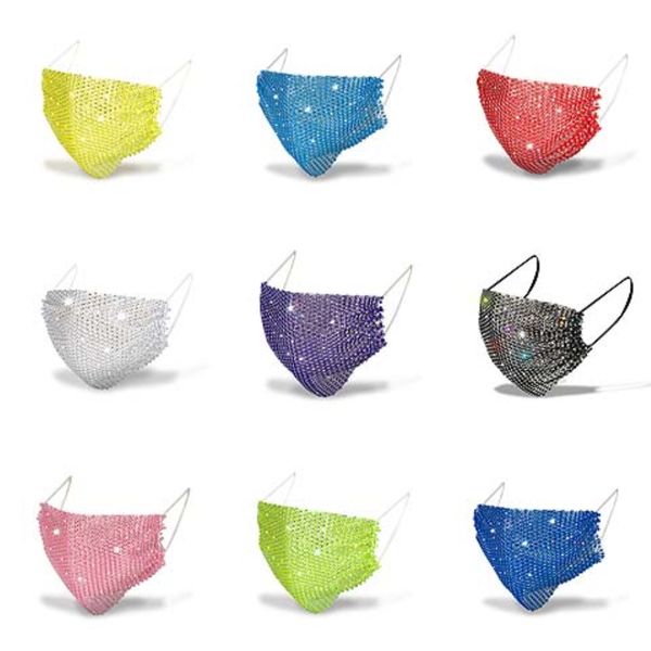 

designer face masks fashion women face mask womenren's bling rhinestone printed masks can wash womenren's protective breathable#93