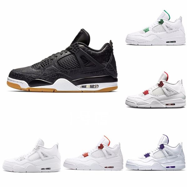 

cool grey 4 pure money metallic pack men basketball shoes 4s pine green court purple university orange red sneaker j#07-045