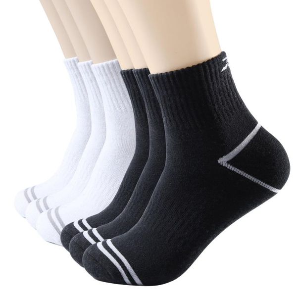

6 pairs of cotton heavy cushion ankle socks men business comfortable breathable casual female socks, Black