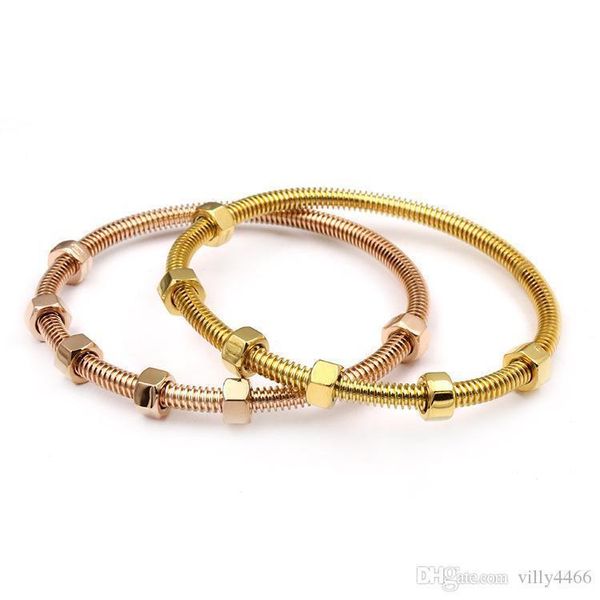 

fashion the latest 6 screws bracelet titanium steel ladies male and female couple thread love bracelet&banlge for women jewelry, Black