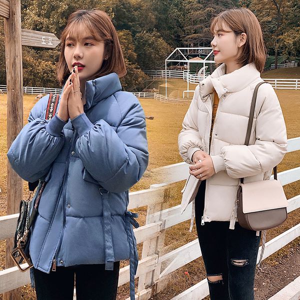 

solid pocket 2020 new cotton loose warm long parka jacket winter padded coat women overcoat korea female soft feminino, Black