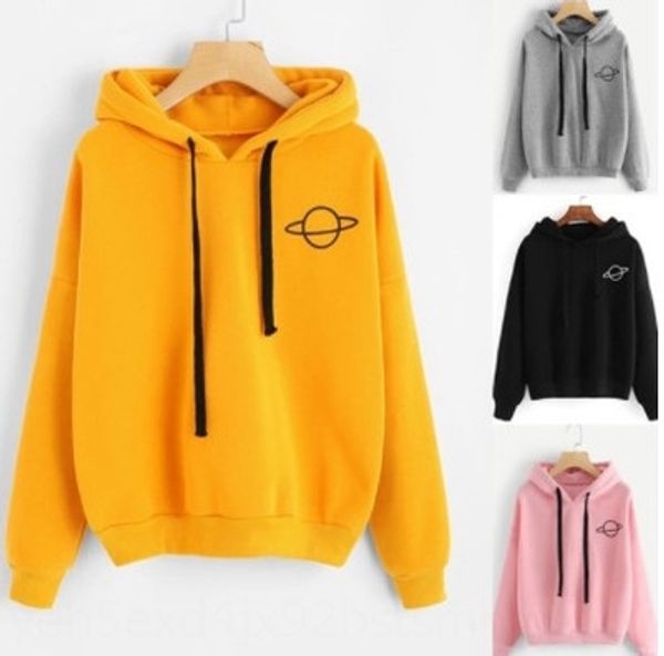 

2020 style student loose casual printed hooded women's 2020 style student loose casual printed sweater hooded women's sweater, Black