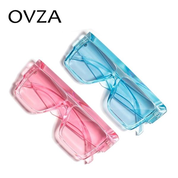 

ovza oversized sunglasses women and men rectangle fashion sunglasses beautiful candy colors big glasses s1027, White;black