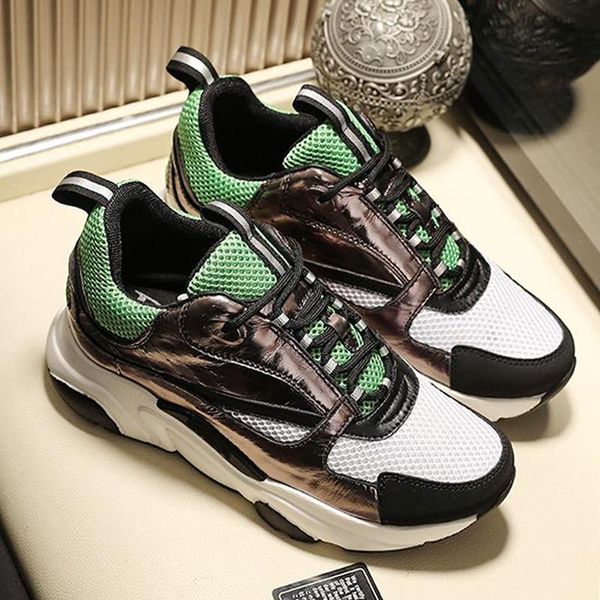 

for mens outdoor walking shoes b22 calfskin sneaker breathable lace -up sports casual lightweight autumn and winter luxury shoe, Black