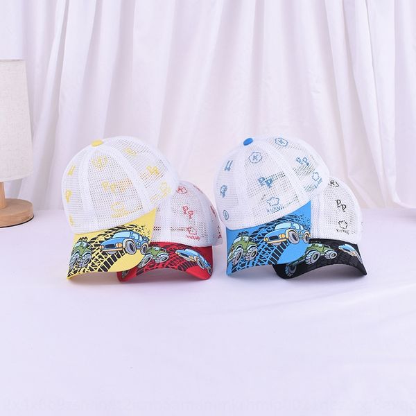 

new cartoon car printed sun sun hat children's net hat summer male and female baby outdoor travel sunshade cap fashion, Blue;gray