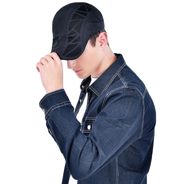 

summer quick-drying cap thin section tennis cap wild sunscreen fishing sun hat male sun hat, Black