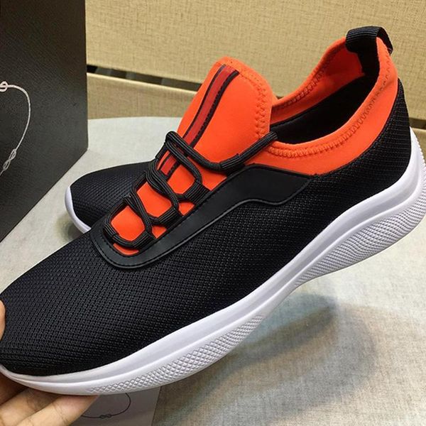 

lightweight mesh and neoprene sneakers men 's shoes fashion classic autumn and winter shoes vintage lace -up casual men shoes scarpe d, Black