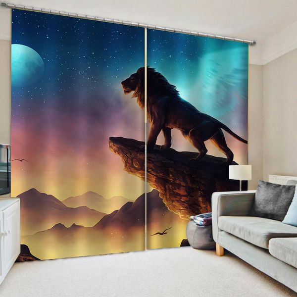 

3d stereoscopic curtains blue starry sky curtains Bedroom living room windproof thickening blackout fabric