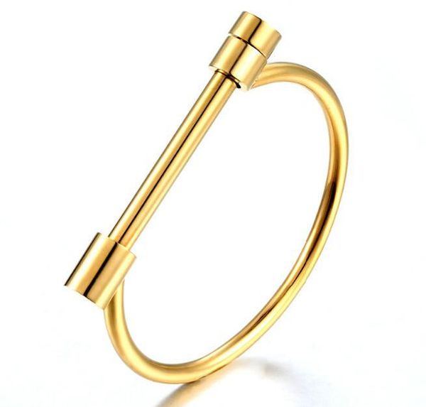 

european personality booming titanium steel horseshoe vacuum gold-plated bracelet d word horseshoe buckle stainless steel bracelet, Black