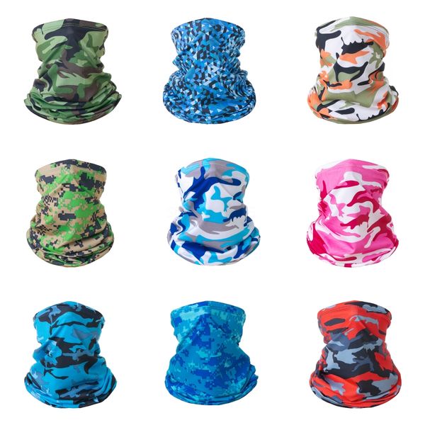 

multifunctional half magic scarf face mask halloween cosplay bicycle cs ski party seamless face bandana headwear mask camouflage co#657#906, Black