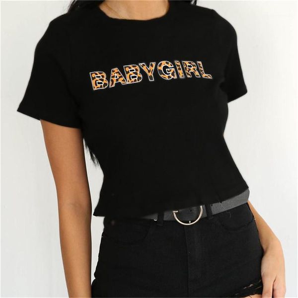 

color tees womens tshirts fashion lettet pattern t-shirts skinny crop casual short sleeve natural, White