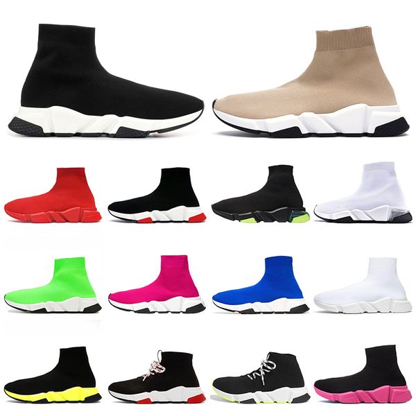 

luxury casual shoes women mens designer sock shoes sock trainers tripler étoile vintage sports shoes socks boots platform trainers sneakers, Black