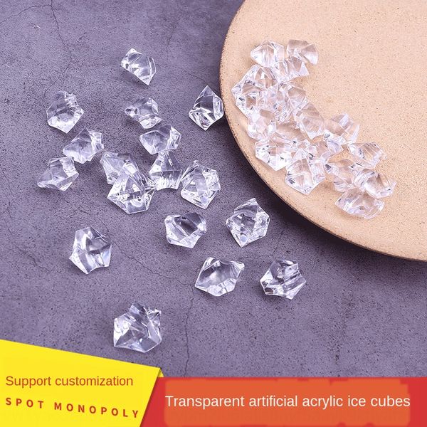 

plastic irregular simulation accessories acrylic ice cubes fish tank decorative painting accessories 0.2g ice cubes, Silver