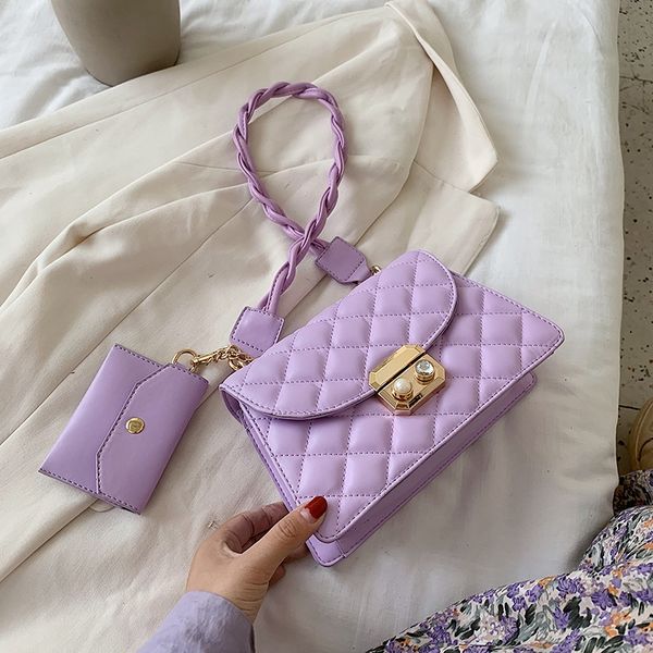 

26t6p western style women 2020 diamond small small bag new fashion korean style all-match ins online fashion diamond lattice shoulder armpit