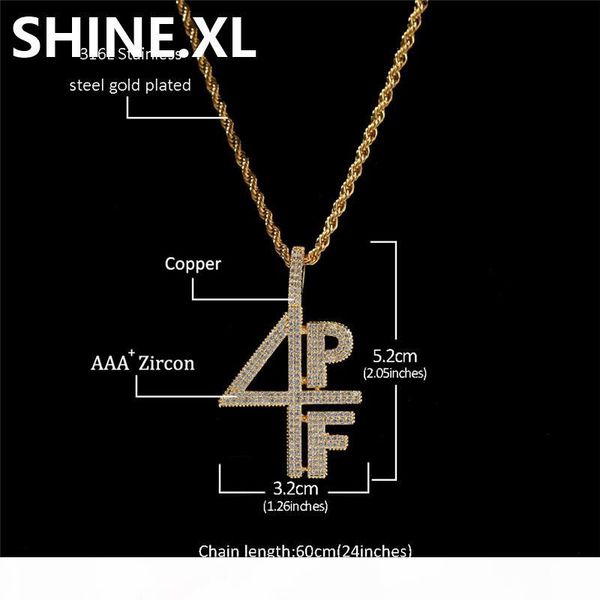 

золото серебро покрыло 4pf ожерелье iced out lab алмазные письмо номер dj рэпер jewelry street style chain, Silver