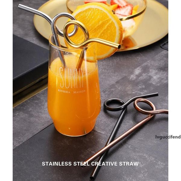 

195mm *6mm eco-friendly stainless steel silver cocktail straw reusable food grade sucker drinking straw juice drinking tool
