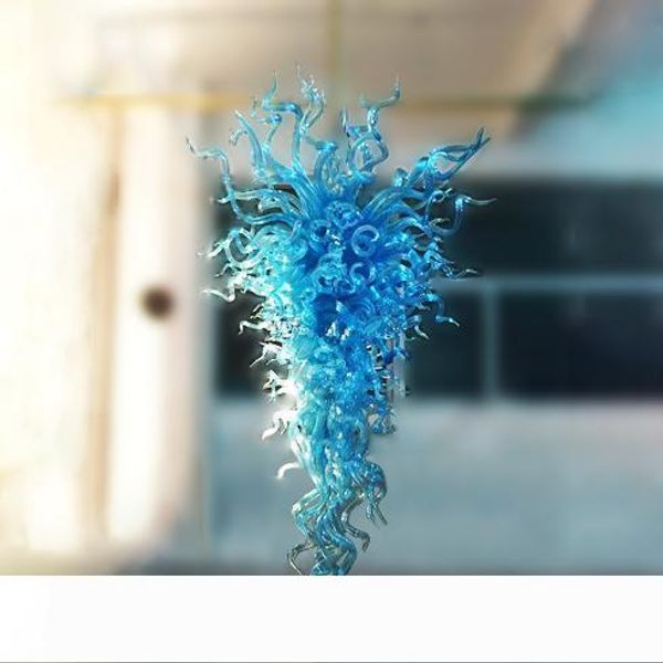 

hand blown glass chandelier light modern art glass lighting custom blue lamps for home l decoration