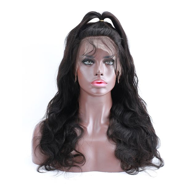 

poker face 360 lace frontal wigs pre plucked with baby hair body wave peruvian remy human hair lace front wigs for black women