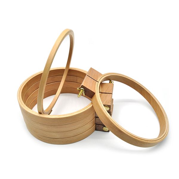 

solid wood embroidery stretch thickened round embroidery stretch wooden frame frame diy cross stitch craft tool, Black