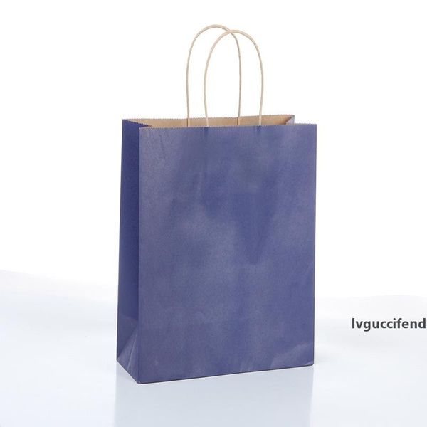 

100 pcs kraft paper retail shopping merchandise party gift bags 8 x4 x11 with rope handles