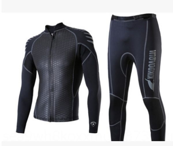 

d2jpo 2мм супер прохладно мужчин и женщин серфинг куртка раскол длинный теплый гидрокостюм рукав куртки подводное плавание медузы одежда теп, Gray;blue