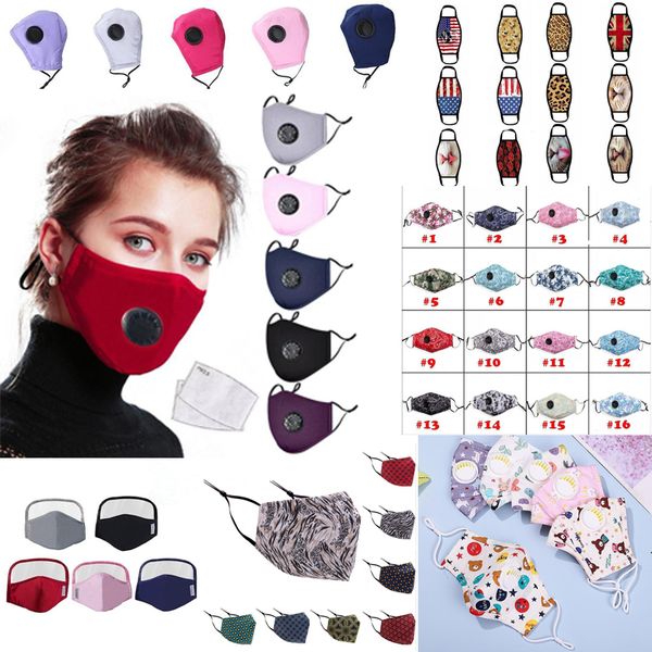 

dhl shipping, multi-style mixed masks pm2.5 dust-proof smog-proof mask printed pattern camouflage reusable washable kids face mask
