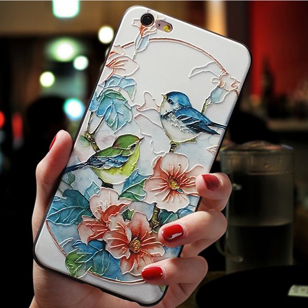 

3d emboss flower case for samsung galaxy a70 a60 a50 a40 a7 a6 a8 s8 s9 s10 plus note 8 9 for iphone x xs max xr 7 8 6 plus case