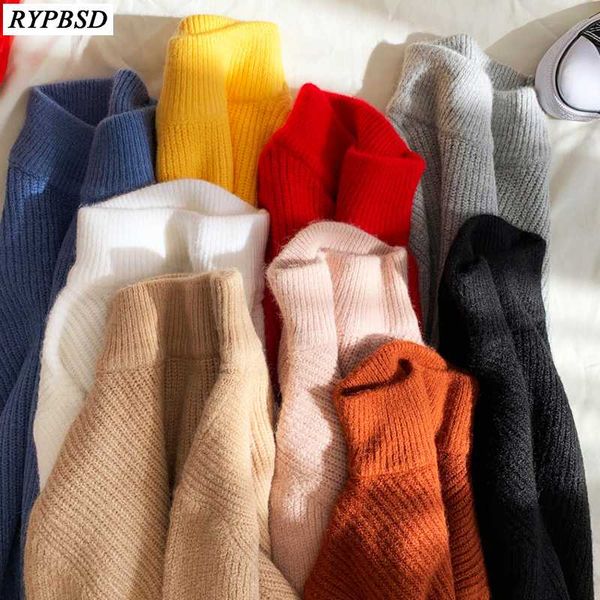 

mens wool pullovers half-high collar solid color cashmere men sweater thick loose long sleeve casual sweater man, White;black