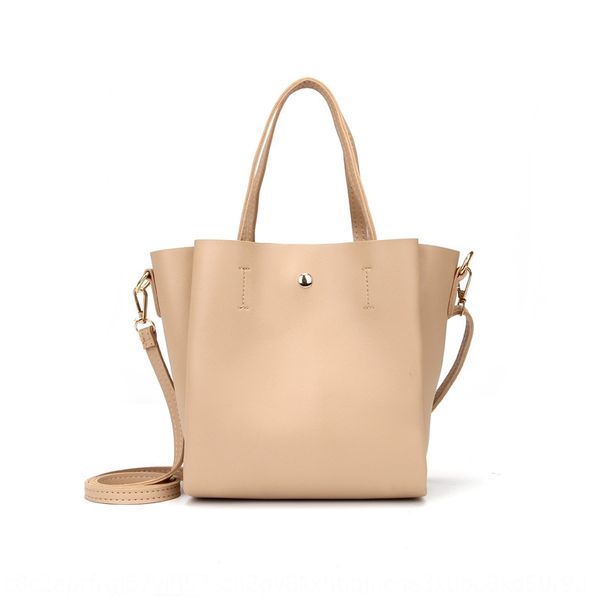 

2019 new korean style hand satchel satchel simple portable pu women's shoulder messenger bag women's handbag leather, White
