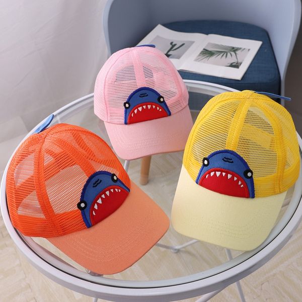 

korean new cartoon dinosaur children's embroidered baby sun summer sun for boys and hat net hat net girls, Blue;gray
