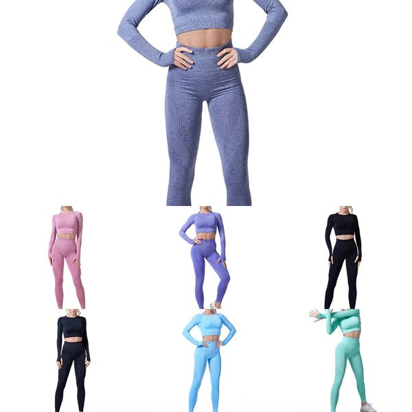 

women's new tight yoga clothes yoga clothes dot seamless long sleeve fitness suit women's exercise suit, White;red