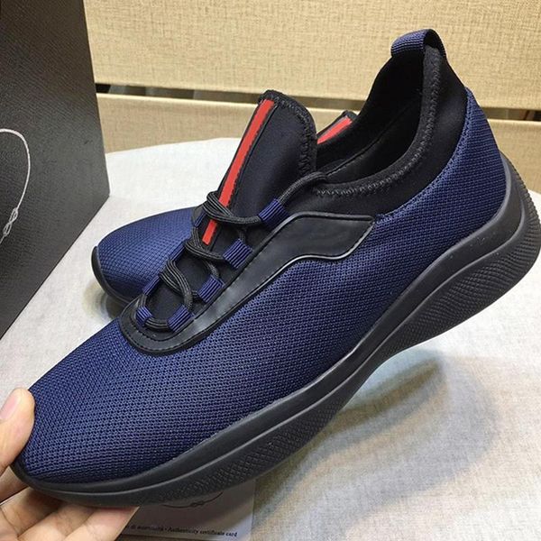 

new arrival mesh and neoprene sneakers men 's shoes soft footwears breathable plus size design fashion men shoes scarpe sportive da uo, Black