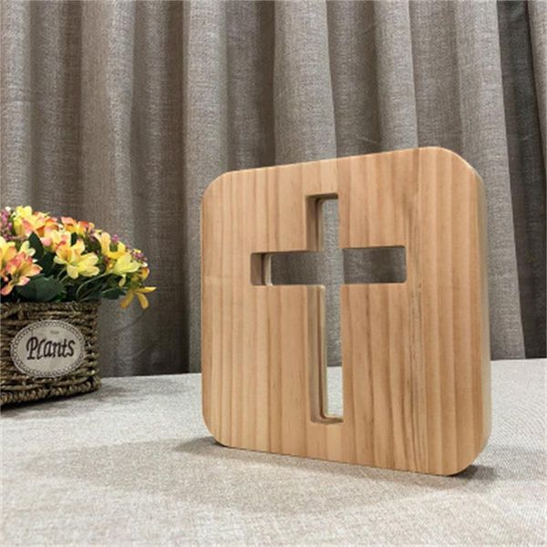 

wooden led night light, cross, dinosaur, puppy solid wood pine craft table lamp, cross-border desk lamp led lights 321