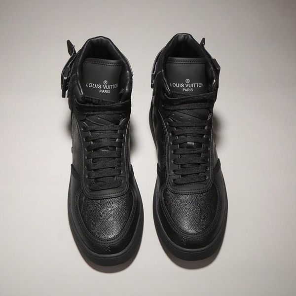 

rivoli sneaker boots mens shoes chaussures pour hommes fashion design outdoor walking casual footwears lace -up luxury men boots, Black