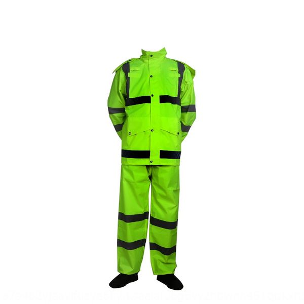 

duzqu road administration duty reflective clothing split riding road duty reflective suit fluorescent waterproof clothing labor protection r, Red;brown