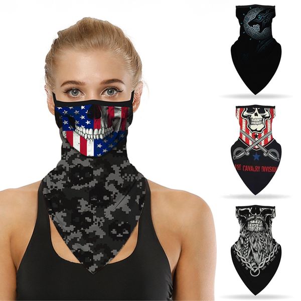 

1pc motorcycle bicycle bandana tube head scarf neck gaiter face shield mouth cover, Black