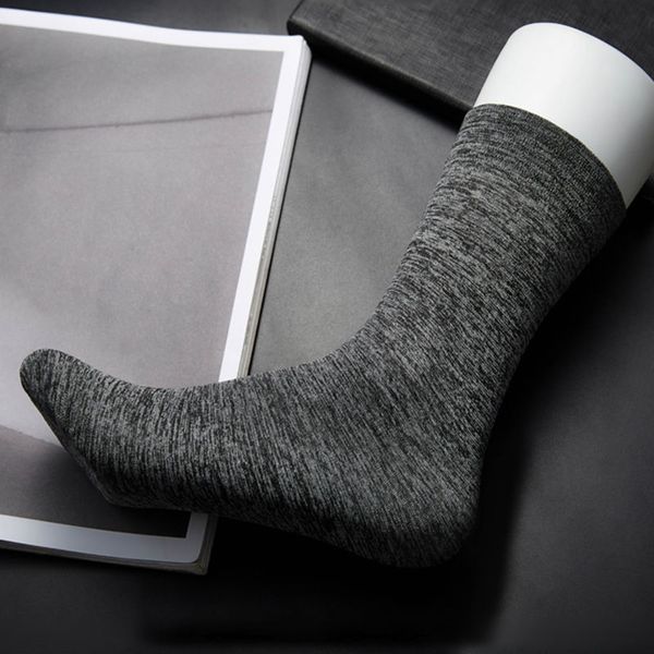 

high-end men's short thin middle tube deodorant summer silk silk stockings ultra thin breathable men's stockings, Black