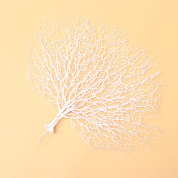 

decorative flowers & wreaths 1pc plastic coral branch artificial decoration landscape props for wedding aquarium home (white)