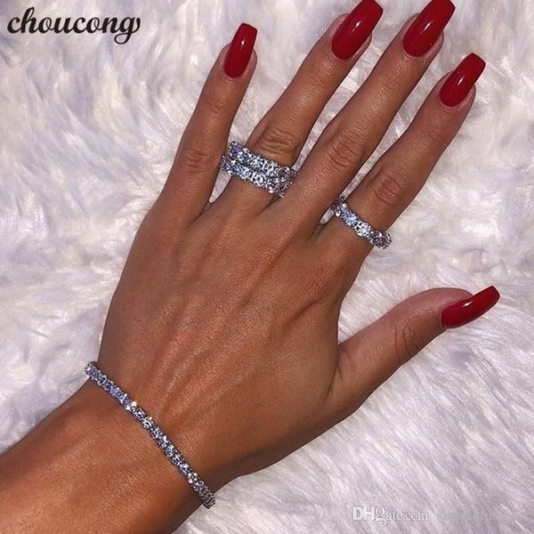 

vecalon teenis promise finger ring 925 sterling silver 6mm diamonds cz engagement wedding band rings set for women men jewelry, Slivery;golden