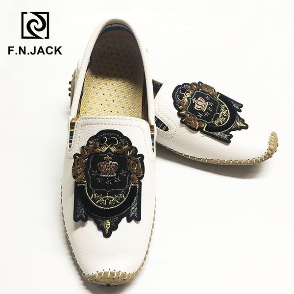 

f.n.jack plus size shoes 46 47 48 mens loafers casual rubber men shoes fashion leather driving moccasins men hiking man, Black