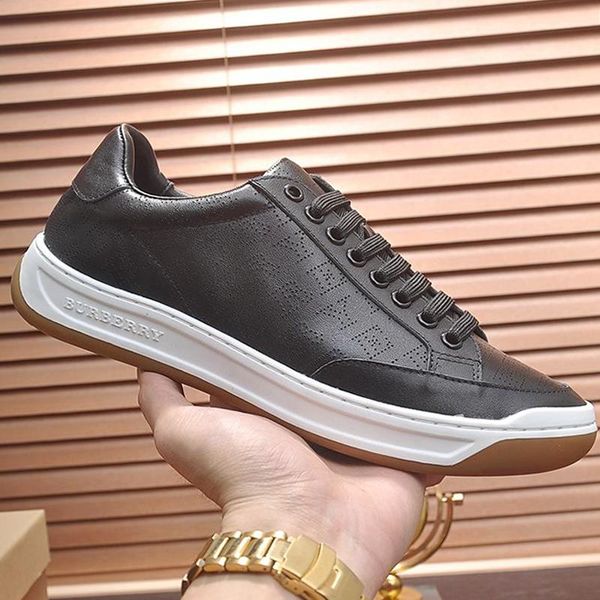 

mens shoes sneakers luxury fashion sports flats outdoors men shoe athletic zapatos de hombre perforated logo leather sneakers sale