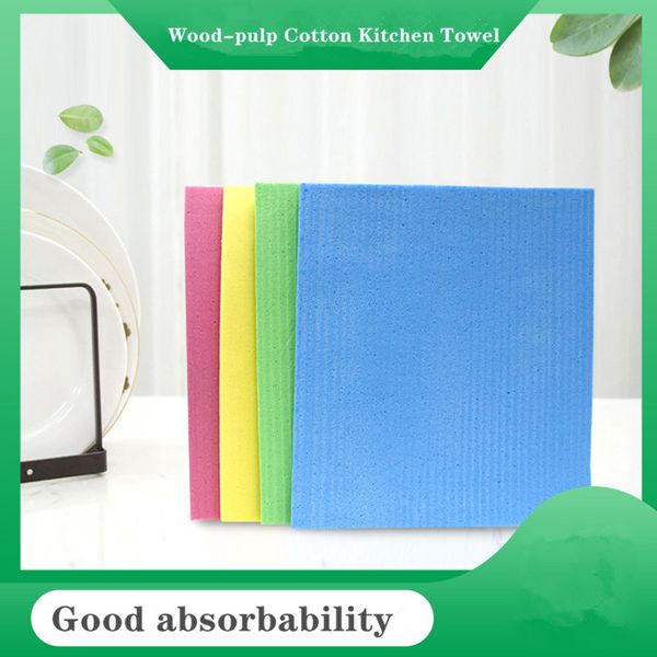 

целлюлозно-cotton тряпка кухонное полотенце с водопоглощение губка моющее средство для кухни блюдо ткань кухонное полотенце оптовая my-inf00