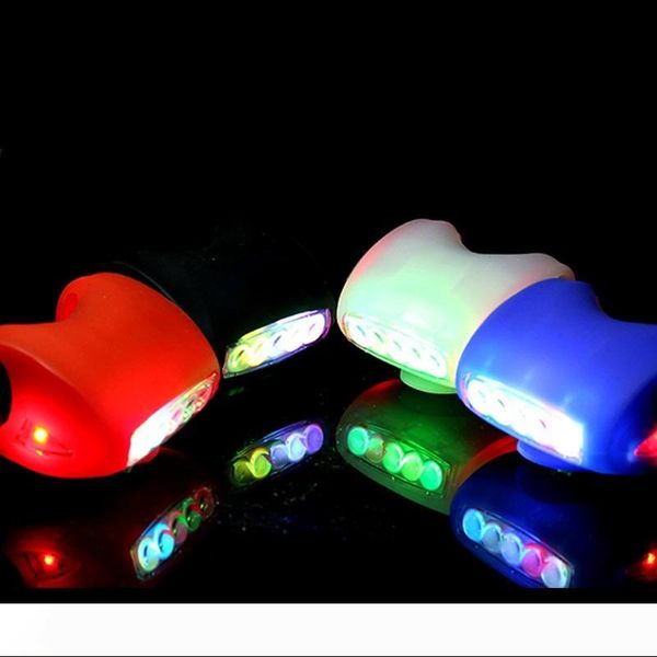 

wholesale new bike bicycle cycling 7 led silicone front lamp safety warning head light 4colors