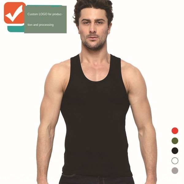 

летний новый модальные мужской спортивный бодибилдинг slim fit эластичного жилет плотно мужской жилет без рукавов, White;black