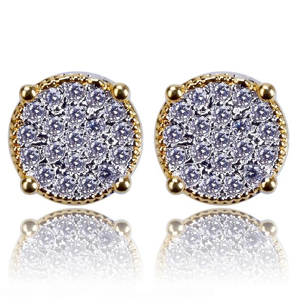 

g 2019 luxury hip hop stud earrings for women men gold silver plated vintage geometric jewelry, Golden;silver