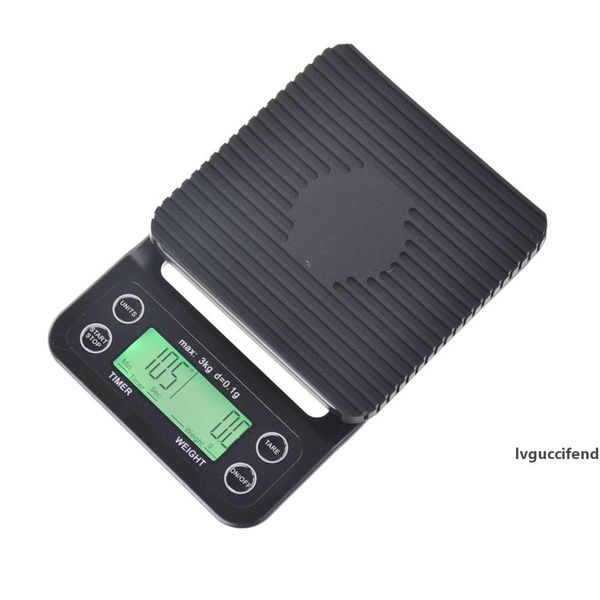 

mini drip digital scale with timer 3kg 0.1g electrinoic kitchen scale baking table weighting v60 coffee scale t200326